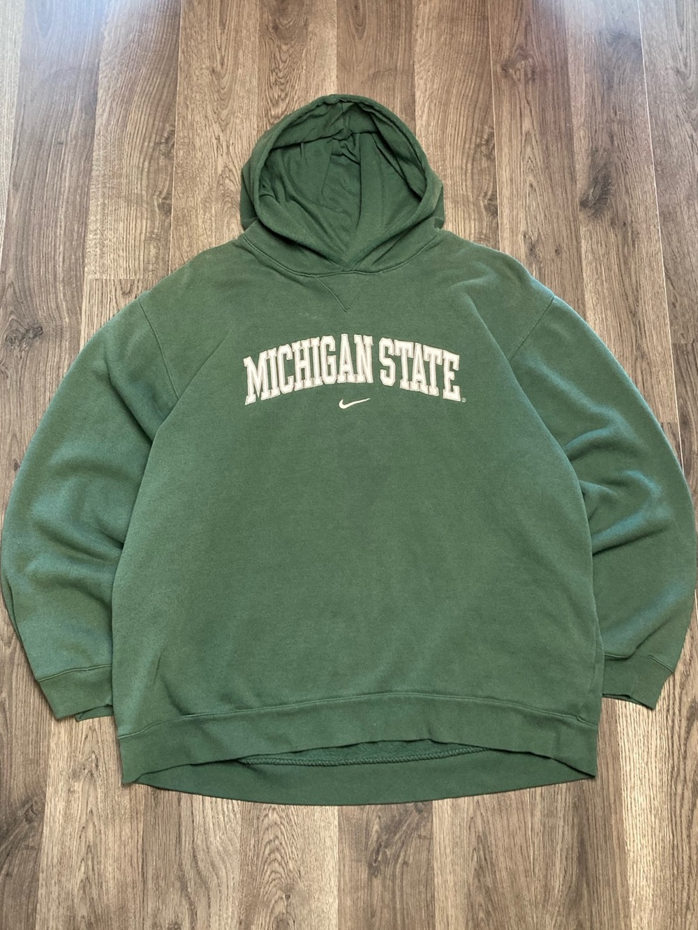 Y2K 2000s Michigan State Spartans Nike Center Check Hoodie